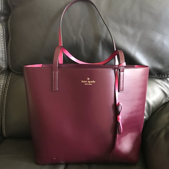 kate spade Bags Kate Spade Maroon Tote Poshmark